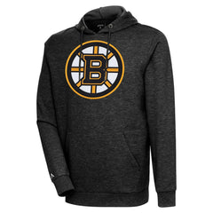 Boston Bruins Antigua Logo Action Chenille Pullover Hoodie