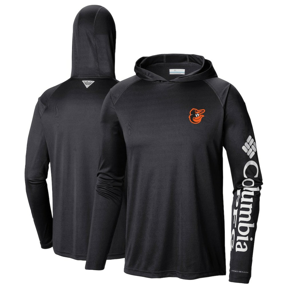 Baltimore Orioles Terminal Tackle Long Sleeve Hoodie T-Shirt - Black | Columbia