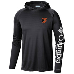 Baltimore Orioles Terminal Tackle Long Sleeve Hoodie T-Shirt - Black | Columbia