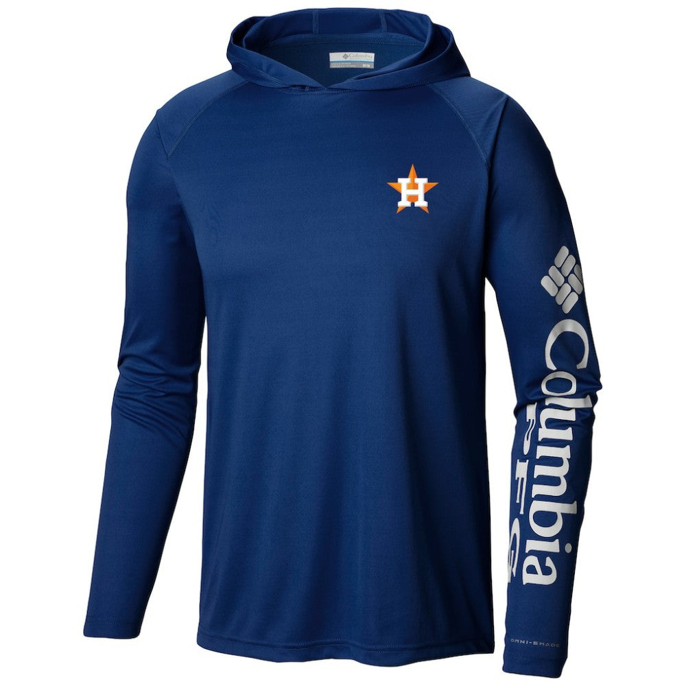Houston Astros Terminal Tackle Long Sleeve Hoodie T-Shirt - Navy | Columbia