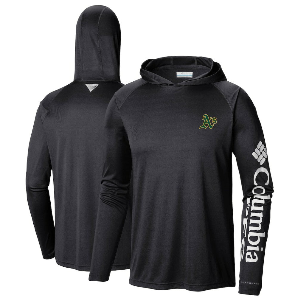 Athletics Terminal Tackle Long Sleeve Hoodie T-Shirt - Black | Columbia