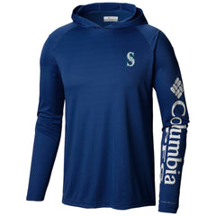 Seattle Mariners Terminal Tackle Long Sleeve Hoodie T-Shirt - Navy | Columbia