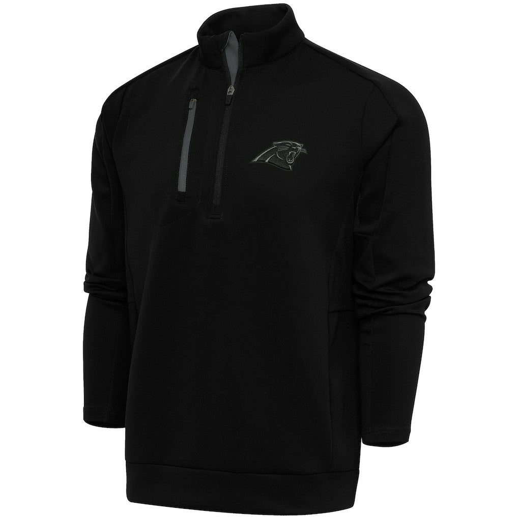 NFL Carolina Panthers Antigua Tonal Logo Generation Quarter-Zip Pullover Top