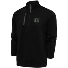 NFL Cincinnati Bengals Antigua Tonal Logo Generation Quarter-Zip Pullover Top