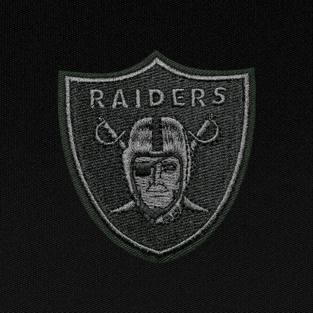NFL Las Vegas Raiders Antigua Tonal Logo Generation Quarter-Zip Pullover Top