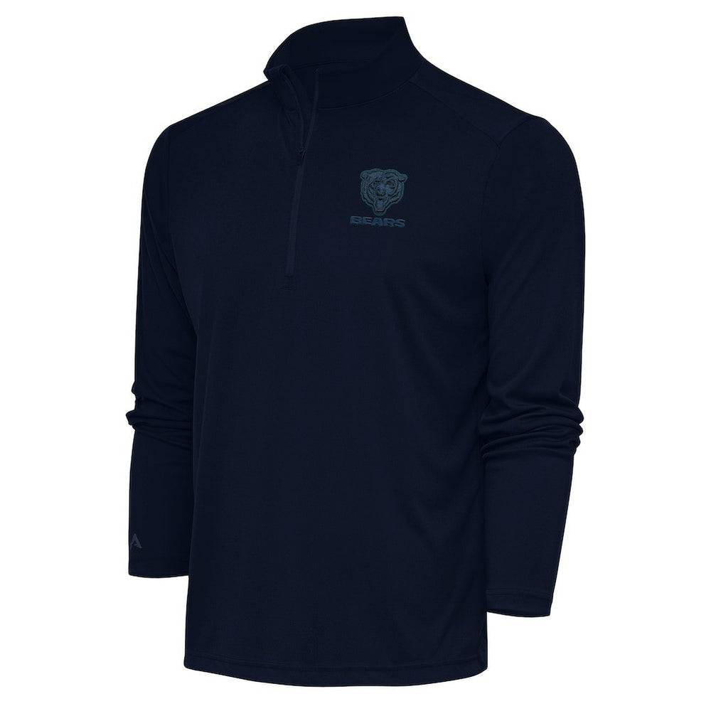 NFL Chicago Bears Antigua Tonal Logo Tribute Quarter-Zip Pullover Top