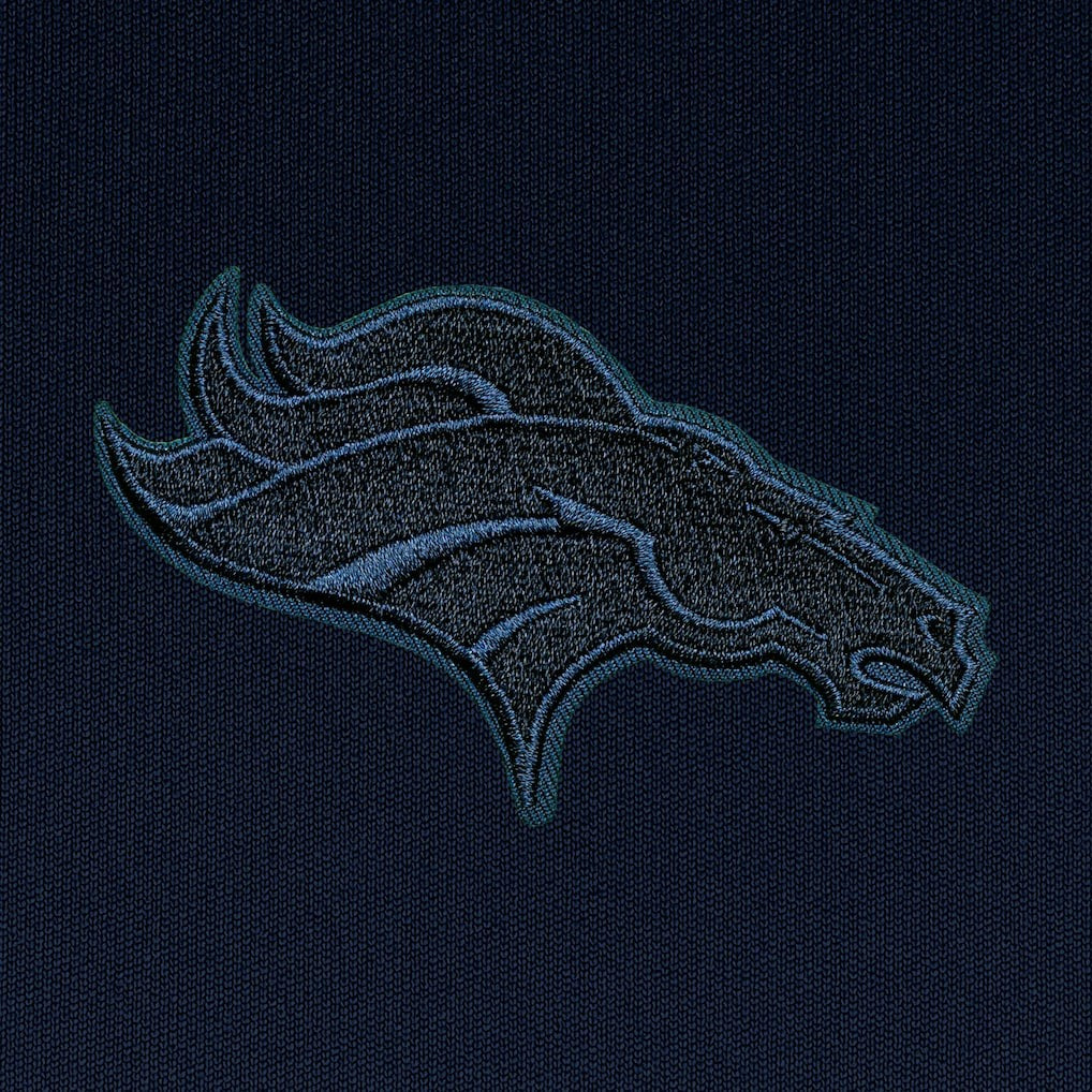 NFL Denver Broncos Antigua Tonal Logo Tribute Quarter-Zip Pullover Top