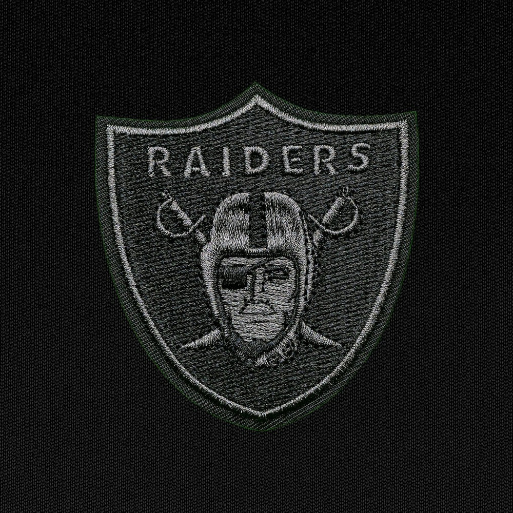 NFL Las Vegas Raiders Antigua Tonal Logo Tribute Quarter-Zip Pullover Top