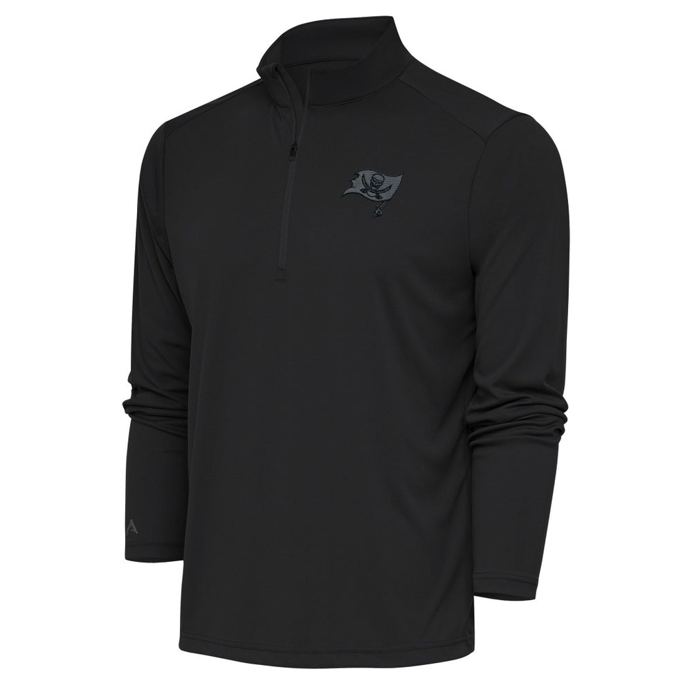 NFL Tampa Bay Buccaneers Antigua Tonal Logo Tribute Quarter-Zip Pullover Top