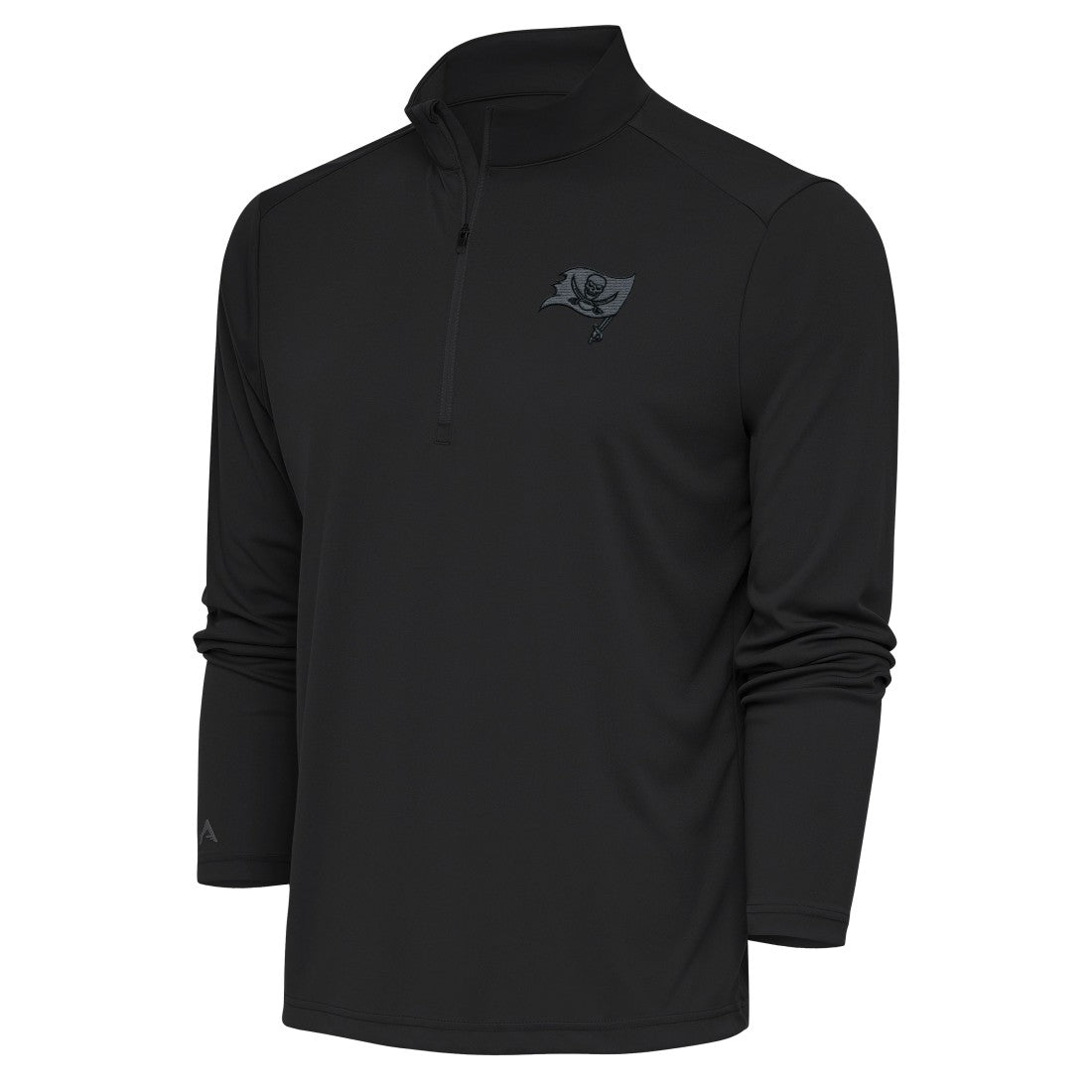 NFL Tampa Bay Buccaneers Antigua Tonal Logo Tribute Quarter-Zip Pullover Top