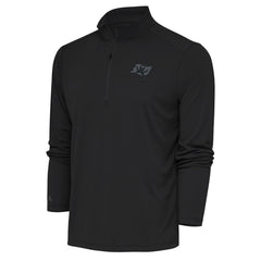 NFL Tampa Bay Buccaneers Antigua Tonal Logo Tribute Quarter-Zip Pullover Top