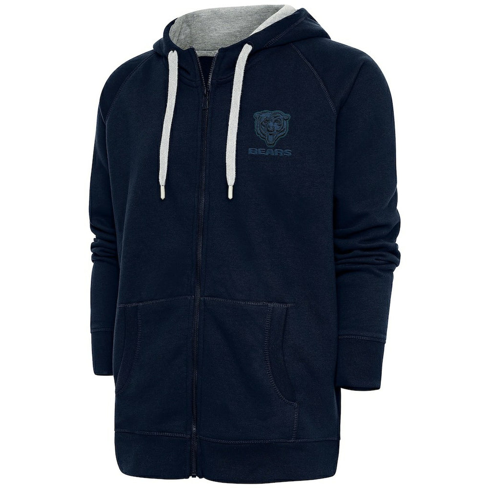 NFL Chicago Bears Antigua Tonal Logo Victory Full-Zip Hoodie