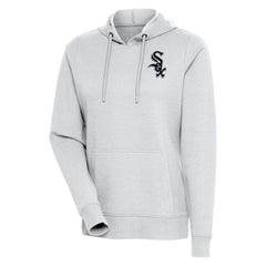 Chicago White Sox Antigua Women's Action Pullover Hoodie - Heather Gray