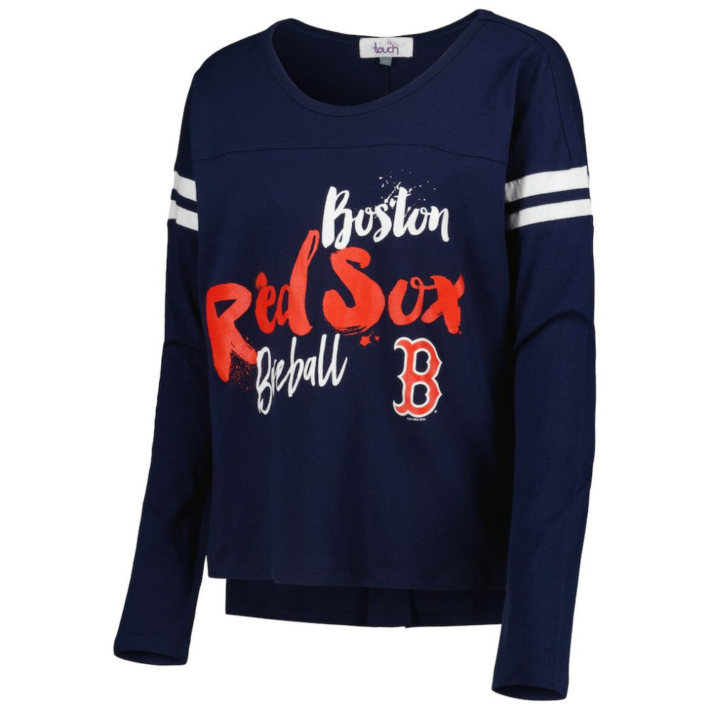 Boston Red Sox Touch Women's Free Agent Long Sleeve T-Shirt - Navy