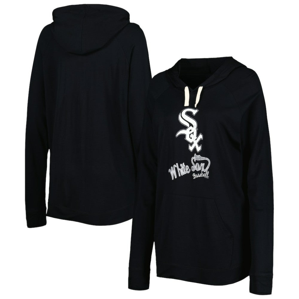 Chicago White Sox Touch Women's Pre-Game Raglan Pullover Hoodie - Black