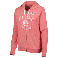 Washington Nationals Touch Women's Training Camp Tri-Blend Lightweight Full-Zip Hoodie - Red