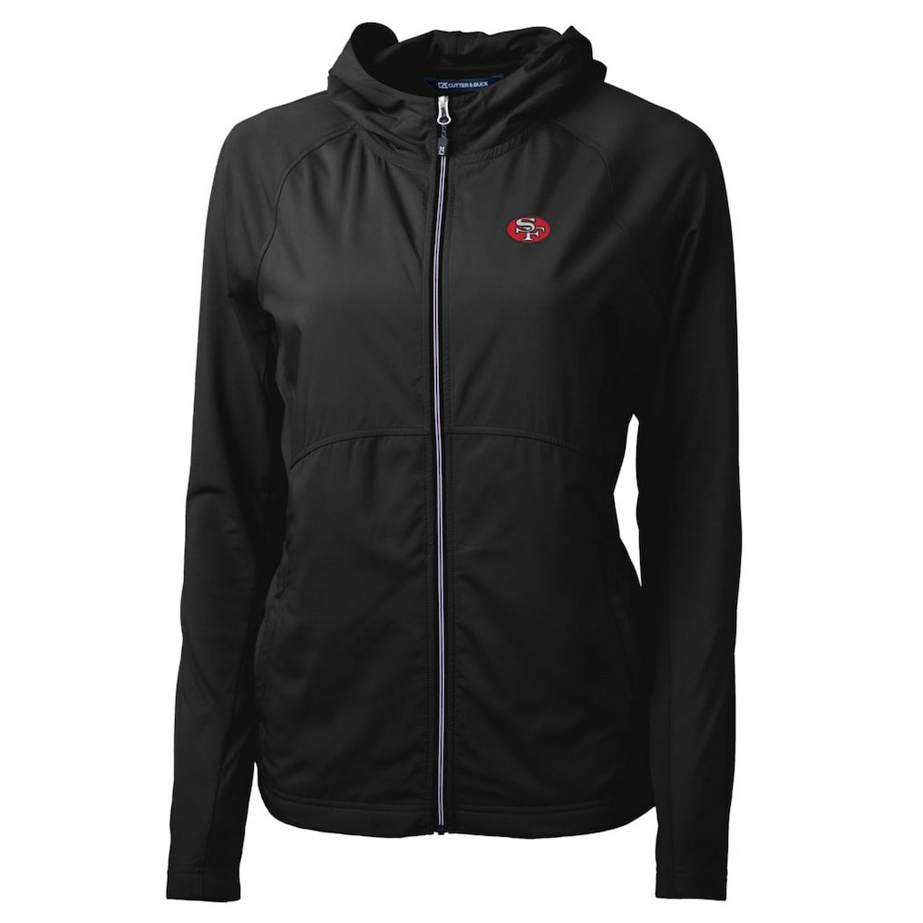 NFL San Francisco 49ers Cutter & Buck Women's Throwback Logo Adapt Eco Knit Hybrid Recycled Full-Zip Hoodie