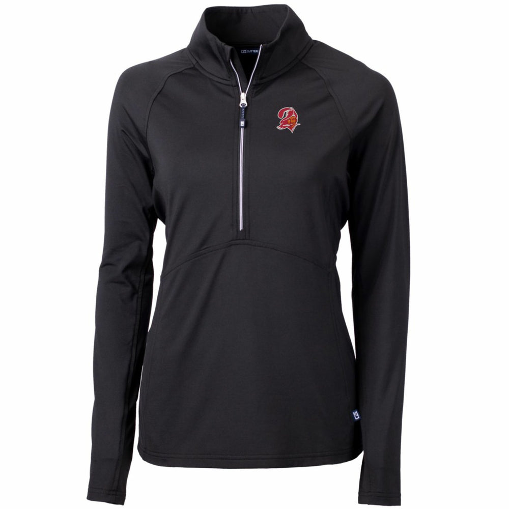 NFL Tampa Bay Buccaneers Cutter & Buck Women's Throwback Logo Adapt Eco Knit Stretch Recycled Half-Zip Pullover Top