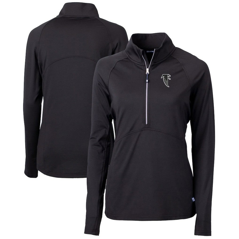 NFL Atlanta Falcons Cutter & Buck Women's Throwback Logo Adapt Eco Knit Stretch Recycled Half-Zip Pullover Top