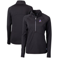 NFL New England Patriots Cutter & Buck Women's Throwback Logo Adapt Eco Knit Stretch Recycled Half-Zip Pullover Top