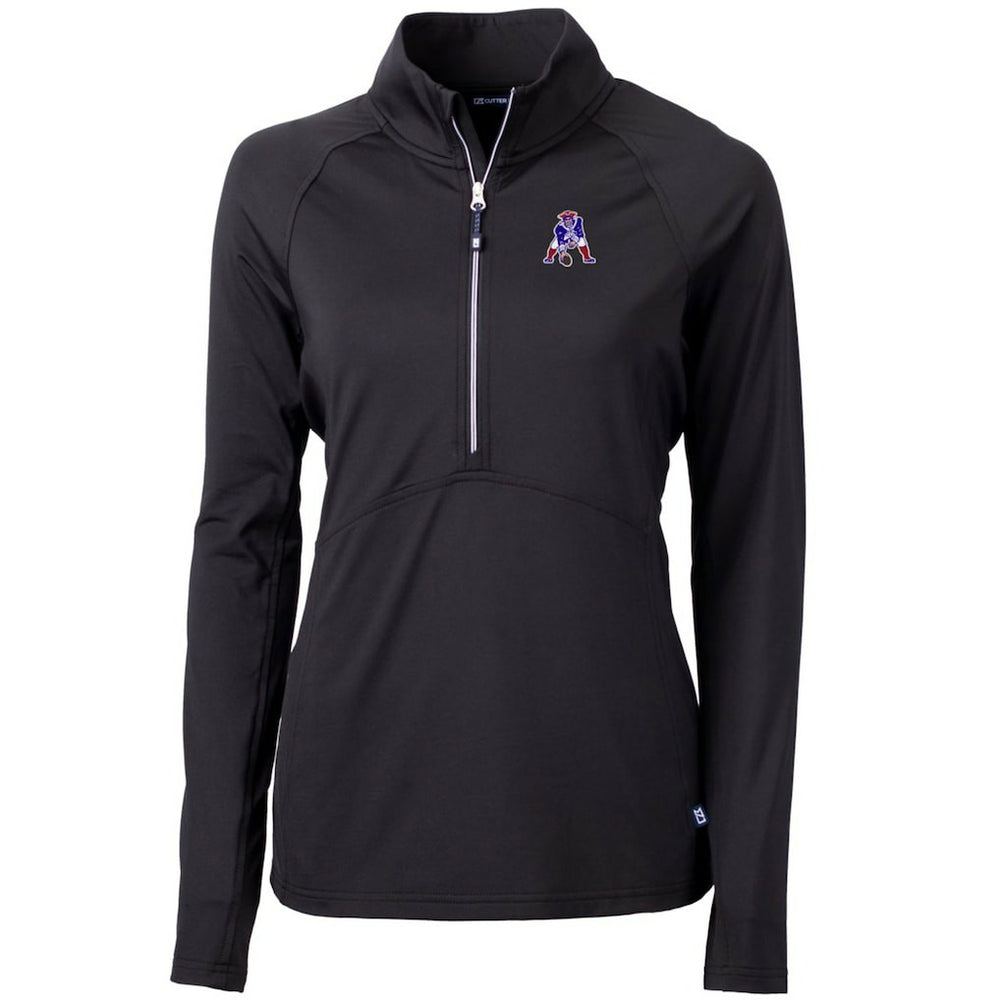 NFL New England Patriots Cutter & Buck Women's Throwback Logo Adapt Eco Knit Stretch Recycled Half-Zip Pullover Top