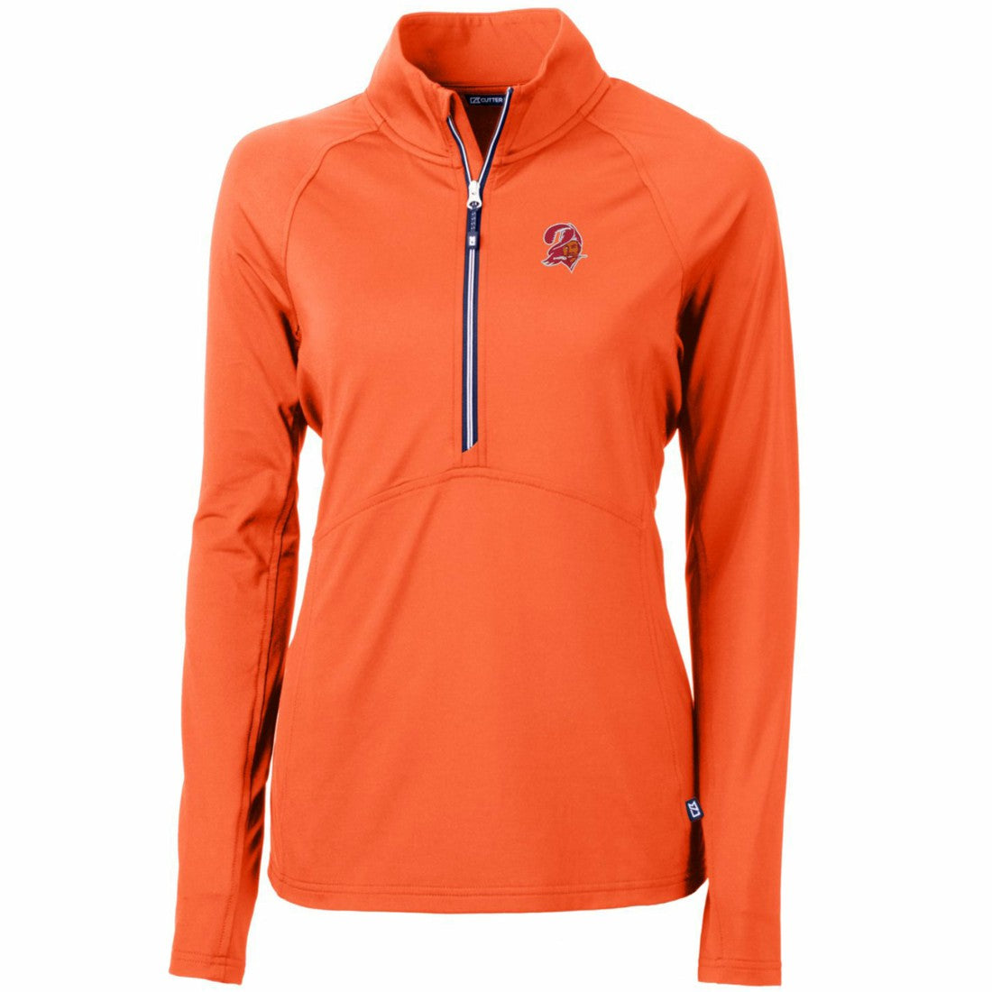 NFL Tampa Bay Buccaneers Cutter & Buck Women's Throwback Logo Adapt Eco Knit Stretch Recycled Half-Zip Pullover Top
