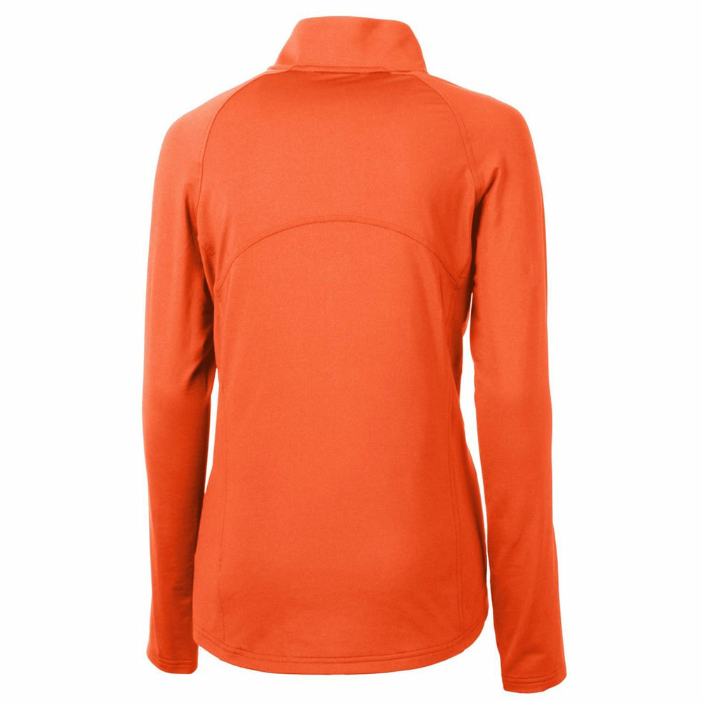 NFL Denver Broncos Cutter & Buck Women's Throwback Logo Adapt Eco Knit Stretch Recycled Half-Zip Pullover Top