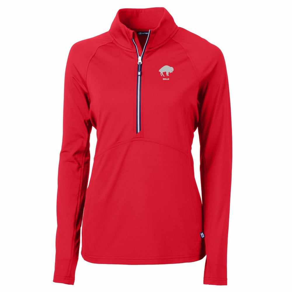 NFL Buffalo Bills Cutter & Buck Women's Throwback Logo Adapt Eco Knit Stretch Recycled Half-Zip Pullover Top