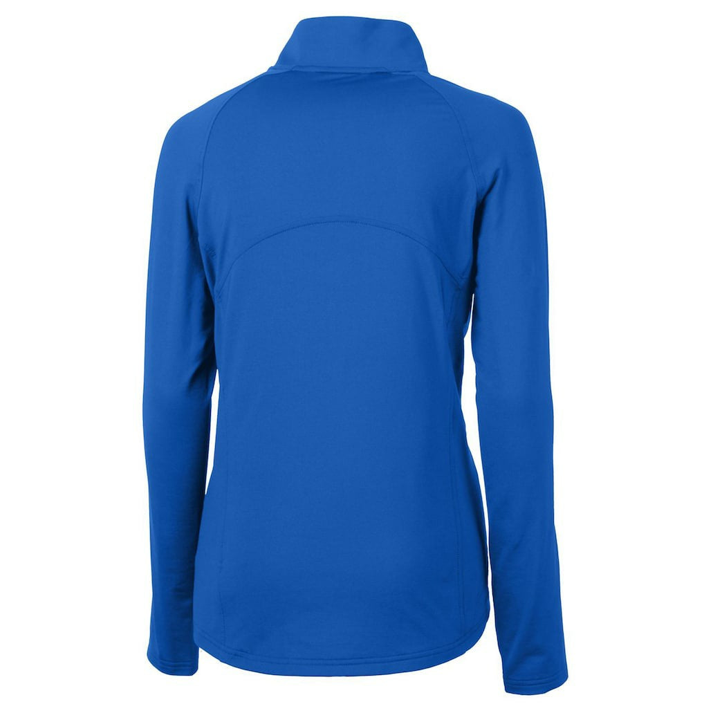 NFL New England Patriots Cutter & Buck Women's Throwback Logo Adapt Eco Knit Stretch Recycled Half-Zip Pullover Top