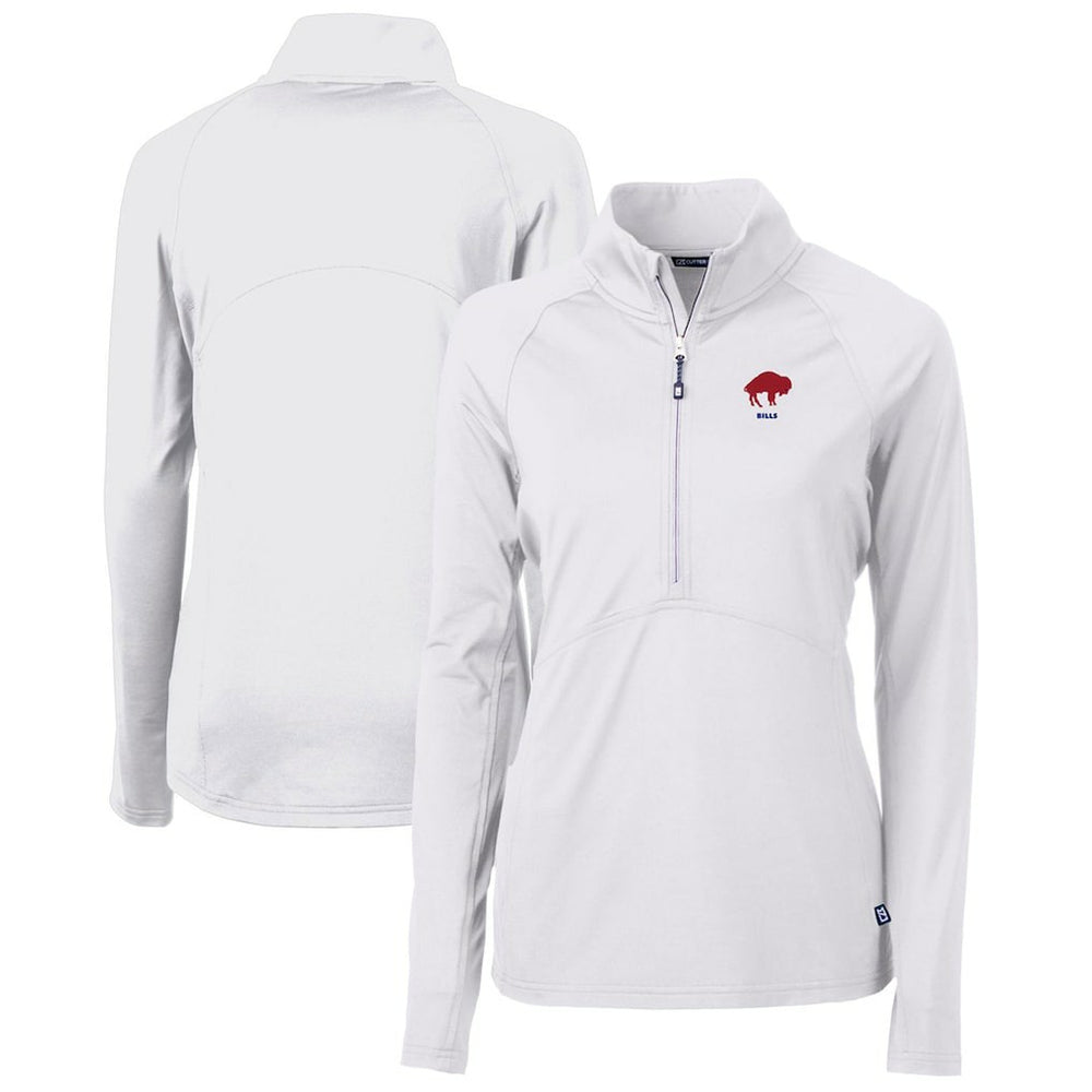 NFL Buffalo Bills Cutter & Buck Women's Throwback Logo Adapt Eco Knit Stretch Recycled Half-Zip Pullover Top