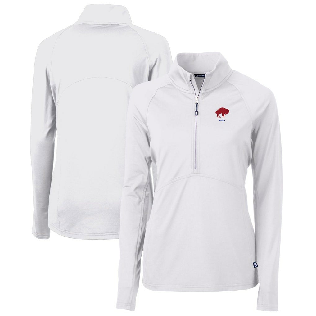 NFL Buffalo Bills Cutter & Buck Women's Throwback Logo Adapt Eco Knit Stretch Recycled Half-Zip Pullover Top