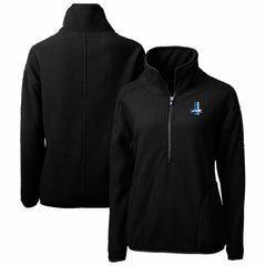 NFL Detroit Lions Cutter & Buck Women's Throwback Logo Cascade Eco Sherpa Fleece Half-Zip Pullover Jacket