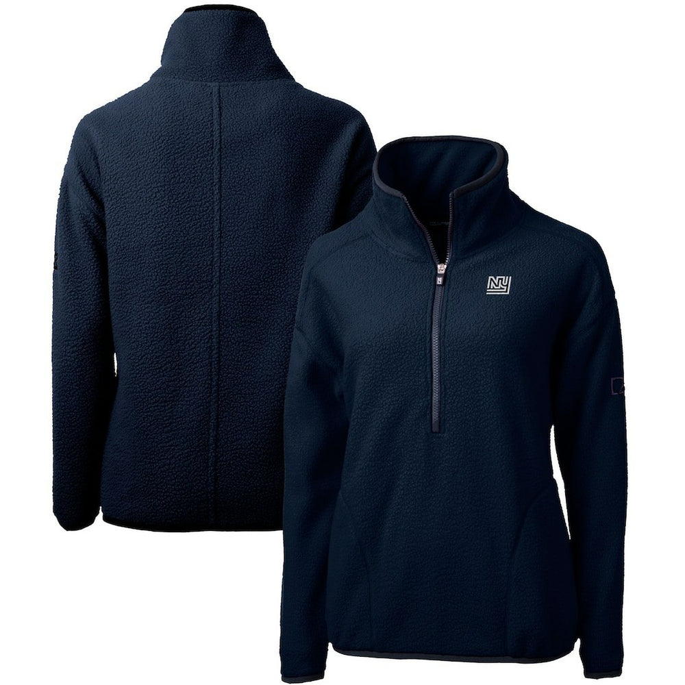 NFL New York Giants Cutter & Buck Women's Throwback Logo Cascade Eco Sherpa Fleece Half-Zip Pullover Jacket