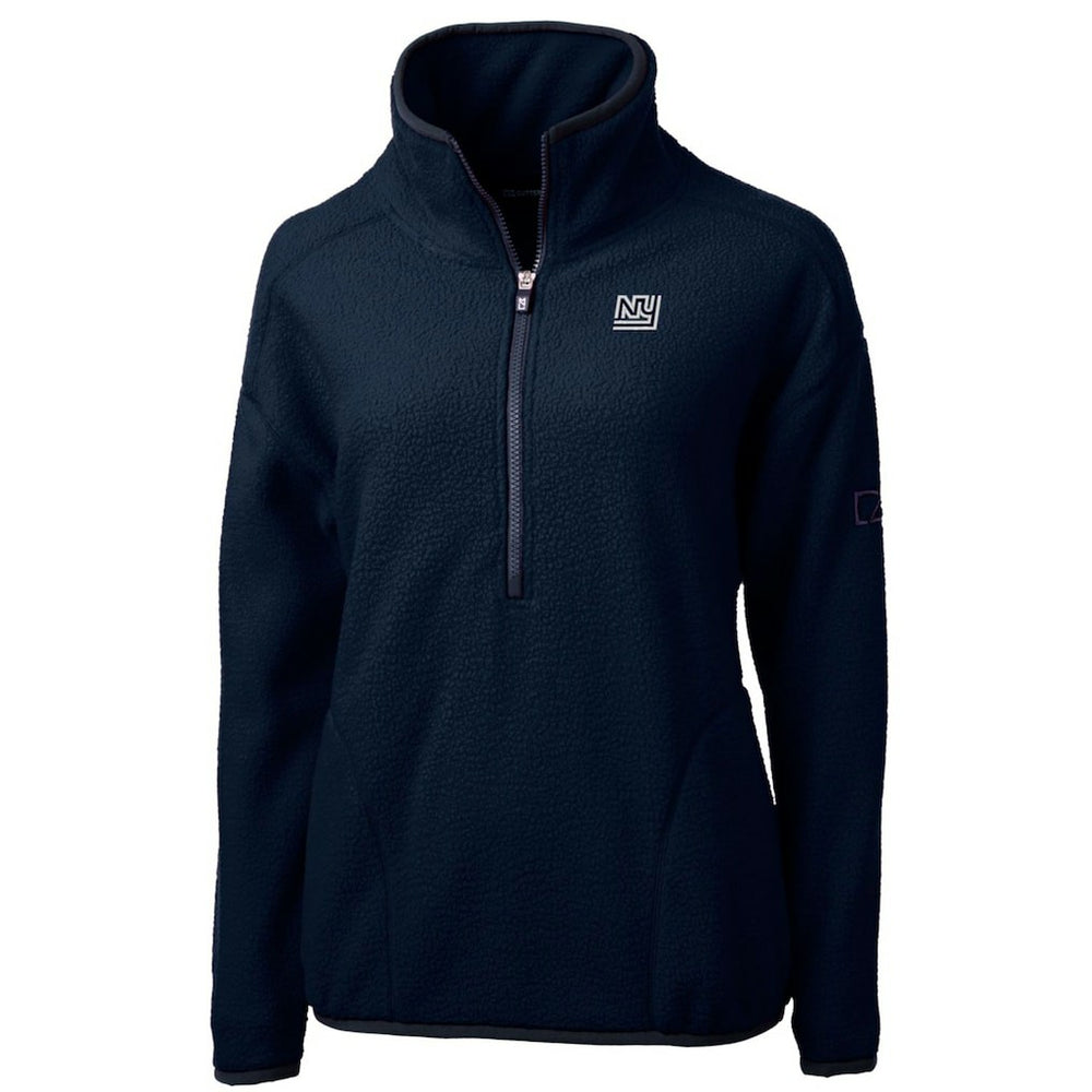 NFL New York Giants Cutter & Buck Women's Throwback Logo Cascade Eco Sherpa Fleece Half-Zip Pullover Jacket