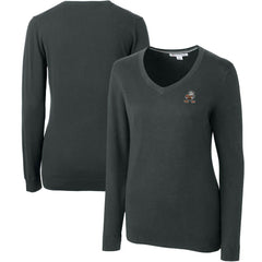 NFL Cleveland Browns Cutter & Buck Women's Throwback Logo Lakemont Tri-Blend V-Neck Sweater