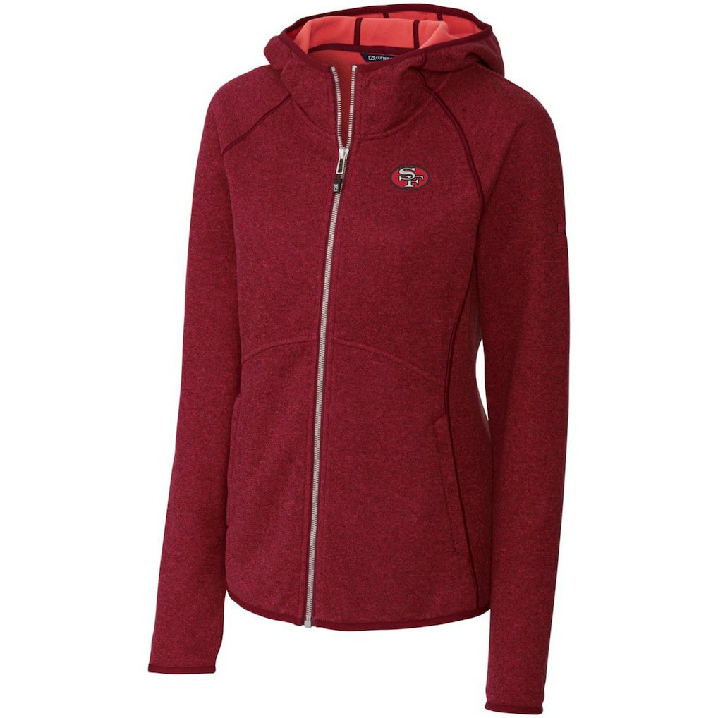 NFL San Francisco 49ers Cutter & Buck Women's Throwback Logo Mainsail Full-Zip Jacket