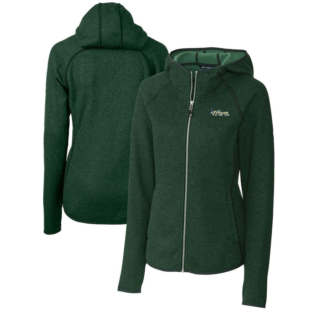 NFL New York Jets Cutter & Buck Women's Throwback Logo Mainsail Full-Zip Jacket