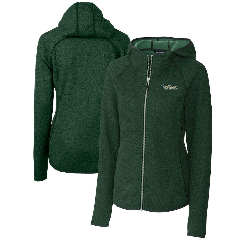 NFL New York Jets Cutter & Buck Women's Throwback Logo Mainsail Full-Zip Jacket