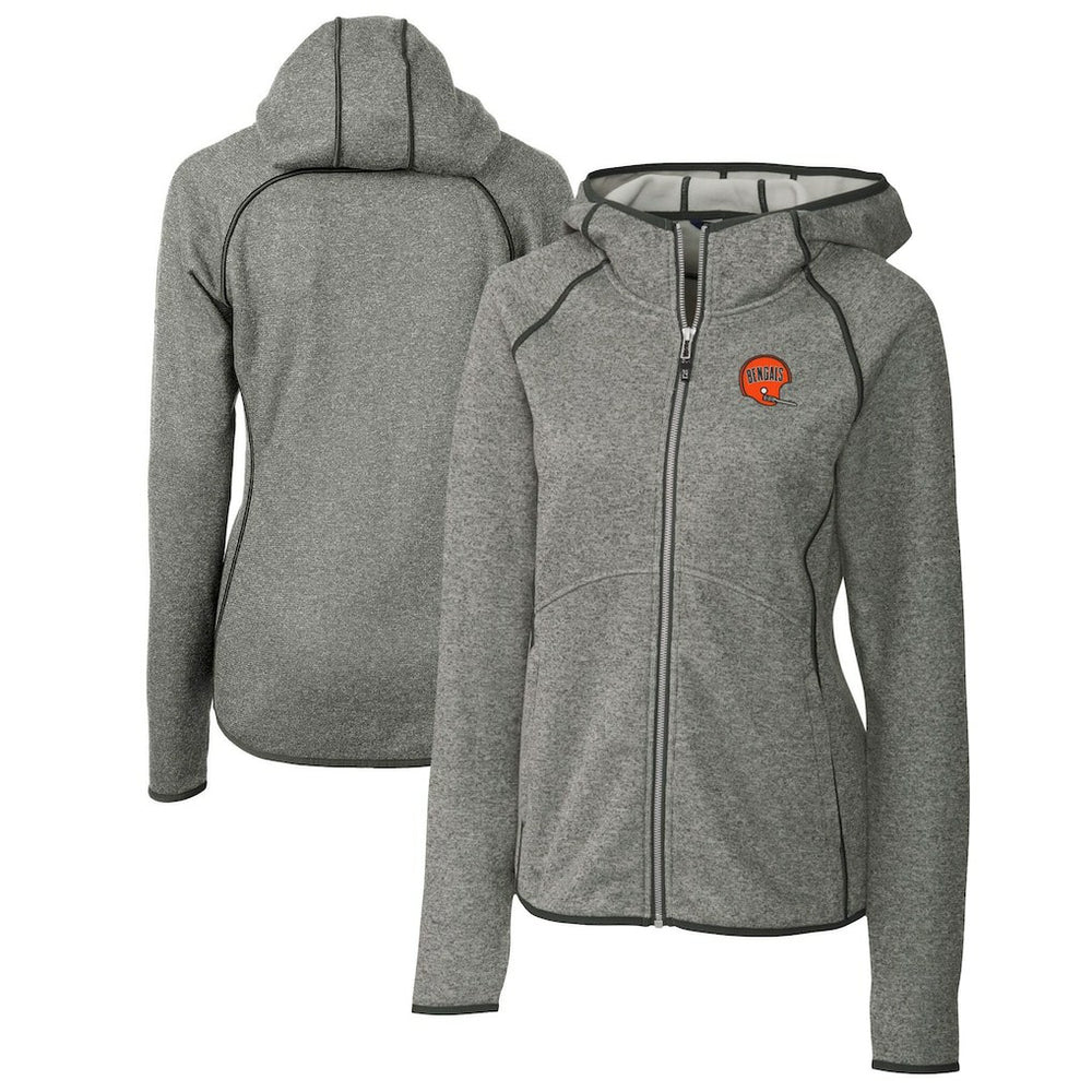 NFL Cincinnati Bengals Cutter & Buck Women's Throwback Logo Mainsail Full-Zip Jacket