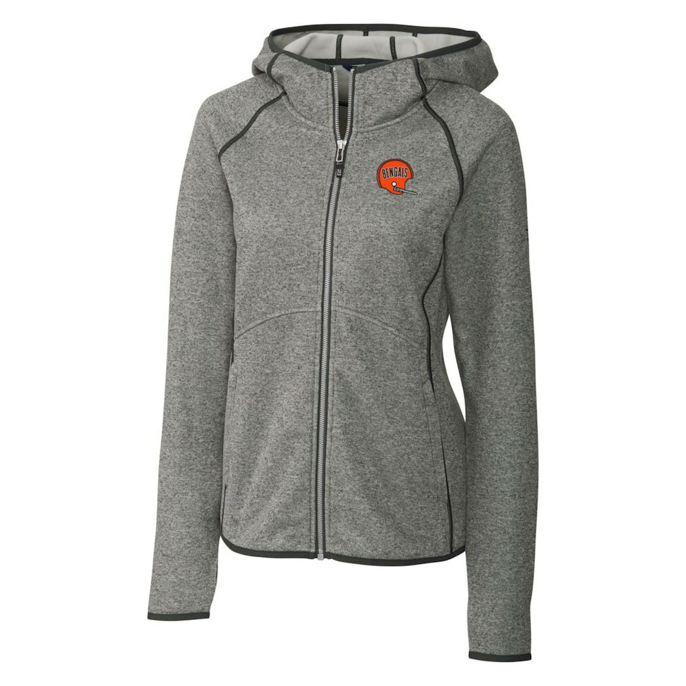 NFL Cincinnati Bengals Cutter & Buck Women's Throwback Logo Mainsail Full-Zip Jacket