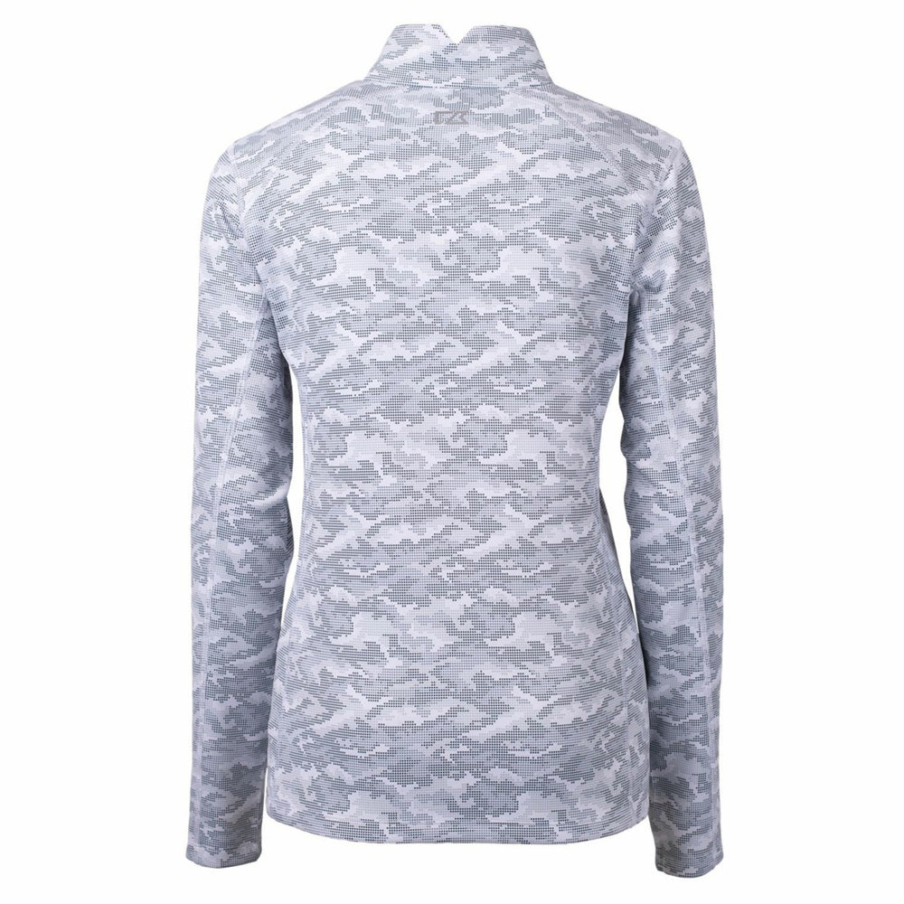 NFL Detroit Lions Cutter & Buck Women's Throwback Logo Traverse Camo Quarter-Zip Pullover Top