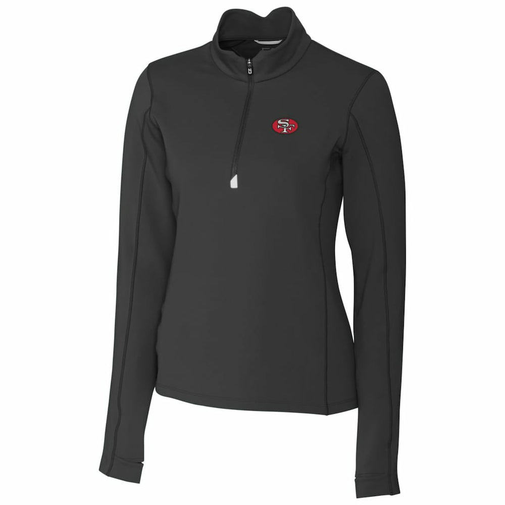 NFL San Francisco 49ers Cutter & Buck Women's Throwback Logo Traverse Stretch Quarter-Zip Pullover Top