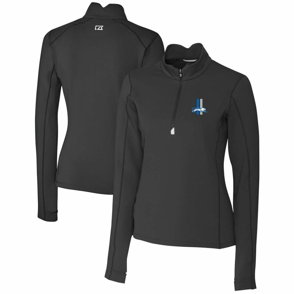 NFL Detroit Lions Cutter & Buck Women's Throwback Logo Traverse Stretch Quarter-Zip Pullover Top