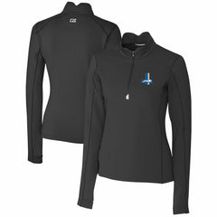 NFL Detroit Lions Cutter & Buck Women's Throwback Logo Traverse Stretch Quarter-Zip Pullover Top