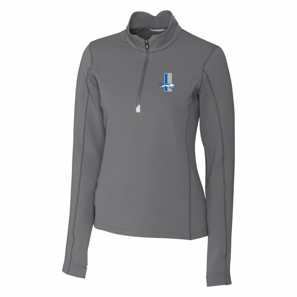 NFL Detroit Lions Cutter & Buck Women's Throwback Logo Traverse Stretch Quarter-Zip Pullover Top