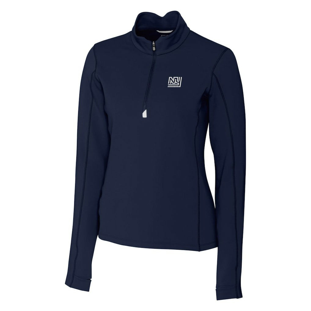 NFL New York Giants Cutter & Buck Women's Throwback Logo Traverse Stretch Quarter-Zip Pullover Top