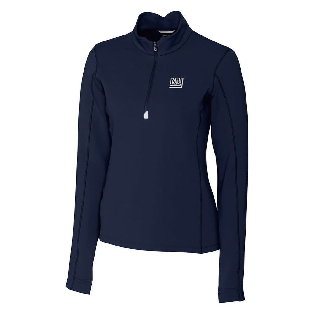 NFL New York Giants Cutter & Buck Women's Throwback Logo Traverse Stretch Quarter-Zip Pullover Top