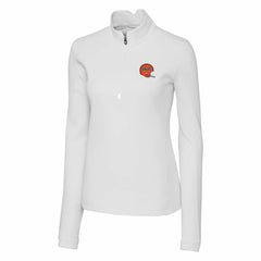 NFL Cincinnati Bengals Cutter & Buck Women's Throwback Logo Traverse Stretch Quarter-Zip Pullover Top