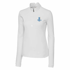 NFL Detroit Lions Cutter & Buck Women's Throwback Logo Traverse Stretch Quarter-Zip Pullover Top