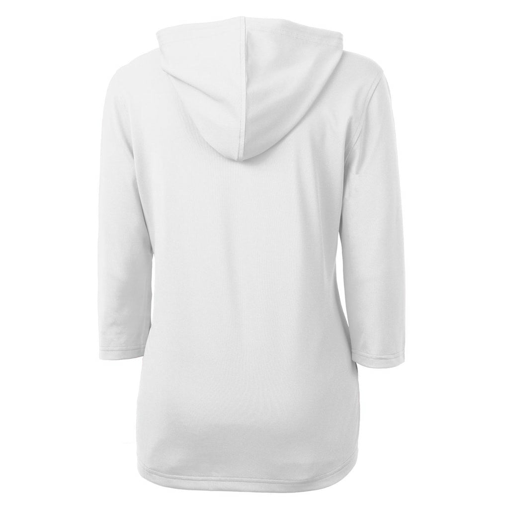 NFL Seattle Seahawks Cutter & Buck Women's Throwback Logo Virtue Eco Pique 3/4 Sleeve Half-Zip Pullover Hoodie